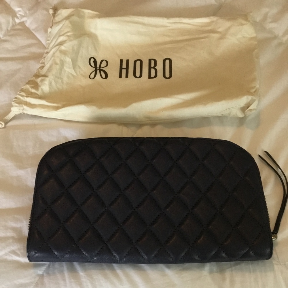 Blue Hobo Clutch Bag